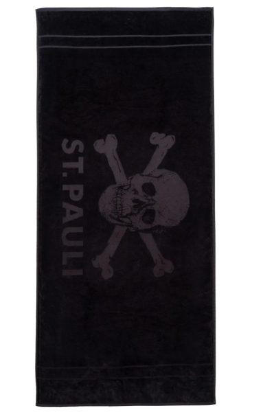 FC St. Pauli - Badehandtuch Totenkopf schwarz